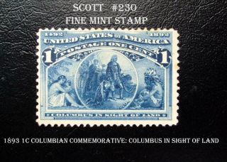 A Great Us Stamp Scott 230 1893 1c Columbian Commemorative: Blue