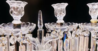 BACCARAT STYLE DOLPHIN CRYSTAL GLASS CANDELABRA LUSTERS 3