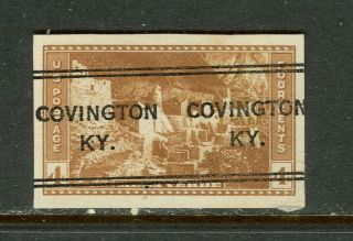Covington Ky 243 Dle Precancel On 1935 Imperf 4 Cent National Parks,  1 Of 4 759