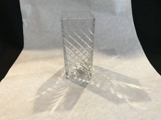 Baccarat Kalimnos Fine Hand Crafted Crystal Glass Vase Made In France,  7 " Tall