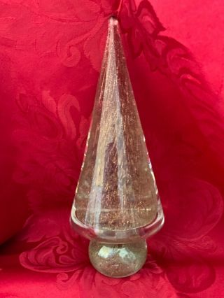 Flawless Stunning Murano Italy Glass Cone Gold Dust Aventurine Christmas Tree