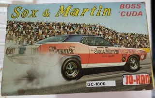 Jo - Han Sox And Martin 426 Hemi Boss Cuda Pro Stock Drag Car Gc - 1800 Complete