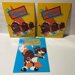 3 Vintage California Raisins 1987 School Folders - Awesome Retro 80’s Find.