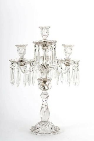 Baccarat Single Crystal Glass Candelabra Lusters