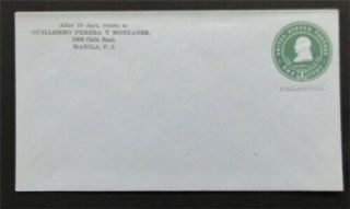 Nystamps Us Philippines Stamped Envelope U20 Mh D24y1026