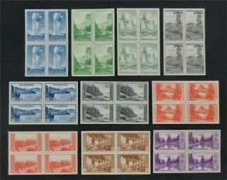 Nystamps Us Block Stamp 756//765 Mnh/h Paid $160 Center Line Blocks D17y1248
