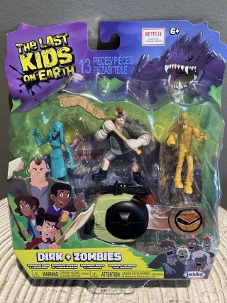 The Last Kids On Earth Dirk,  Zombies Action Figure 2.  5 " Toy Playset