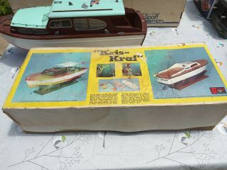 Vintage Sterling Models Kris Kraf Boat Kit W/electric Motor