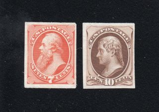 Proof: Scott 149p3 & 150p3 7c And 10c Plate Proofs On India,  Nh