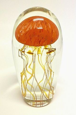 Richard Satava Pacific Coast Jellyfish Art Glass Sculpture 5 