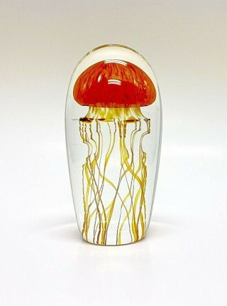 Richard Satava Pacific Coast Jellyfish Art Glass Sculpture 5 