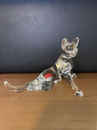 Baccarat Crystal Cat Figurine - Sitting/lying Cat