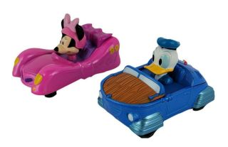 Fisher Price Disney Minnie Mouse Donald Duck Roadster Racers Die Cast Hot Rod