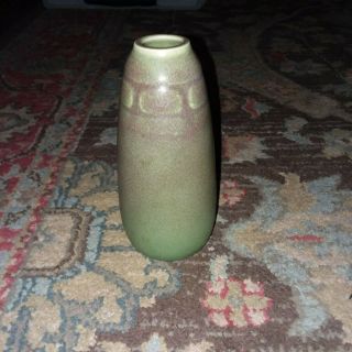 Vintage Rookwood Pottery Arts & Crafts Mission Green Mauve? 6.  5 " Tall Vase