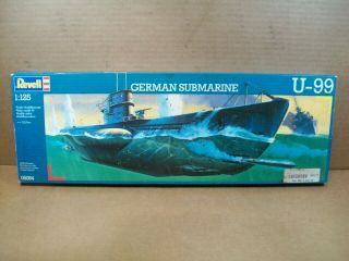 1982 Revell German Submarine U - 99 05054 Open Box/sealed Bag