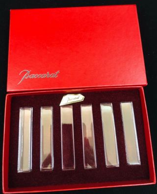 Baccarat France Vega Crystal Set Of 6 Knife Rests