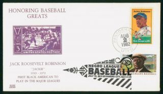 Mayfairstamps Us Fdc 1982 Jackie Robinson Glen Cachet Dual Frank First Day Cover
