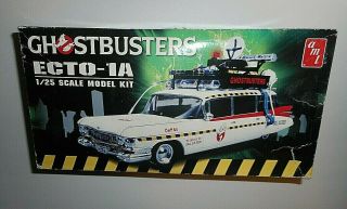 2012 Amt Ghostbusters Ecto - 1a 1959 Cadillac Ambulance Model Car Kit 1/25 Scale