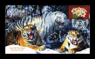Dr Jim Stamps Us Year Of The Tiger Firsdt Ay Issue All Over S And T Cachet Cover
