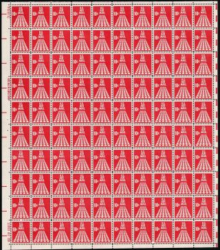 50 Star Runway Full Sheet Of One Hundred 10 Cent Airmail Stamps Scott C72