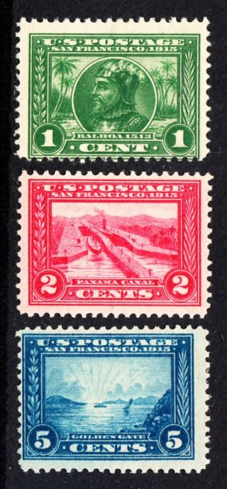 Us Scott 397 398 399 Panama Pacific Issue Of 1913 Mh Og H1314d