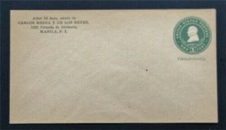 Nystamps Us Philippines Stamped Envelope U21 Mh D24y1028