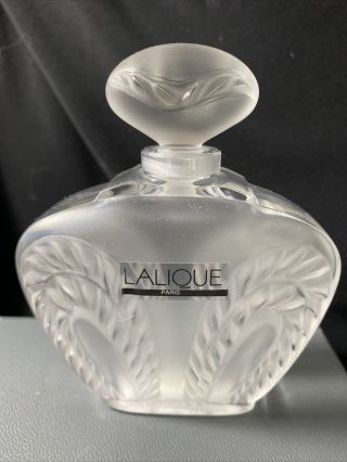 Lalique Crystal Singapore Flacon Perfume Bottle Signed Singapour