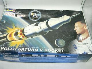 Revell Apollo Saturn V Rocket Model Kit Buzz Aldrin 1:144 Scale Incomplete 2009