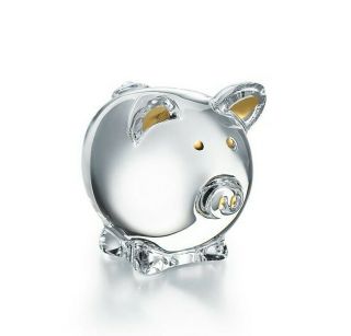 Baccarat Zodiac Pig 2019 Clear And Gold Box 2812391