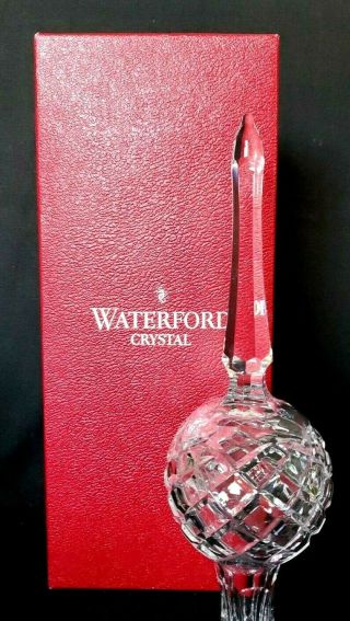 Waterford Lismore Crystal Clear Christmas Tree Topper 10 "