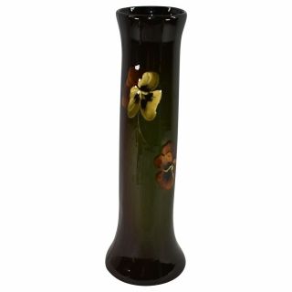 Mccoy Pottery Loy - Nel - Art Standard Glaze Tall Pansy Vase