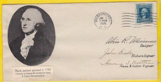 Washington 5c 710 Us First Day Cover 1932,  Unknown Paste On Cachet 3x Autogra