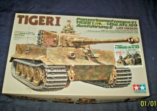 Tamiya 1/35 Scale German Tiger I Late Version Tank Model Kit