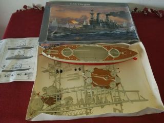 Partially Built Uss Oregon Glencoe Models Battleship 1/225 Model Kit