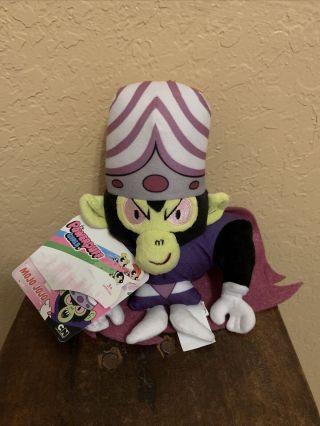 Power Puff Girls - Mojo Jojo Villain 8 " Plush Monkey Purple Green Toy Spin Master