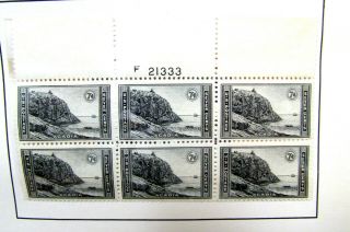 Usa Stamps,  Scott 746 Acadia National Park,  7 Cent,  Plate Block Of 6