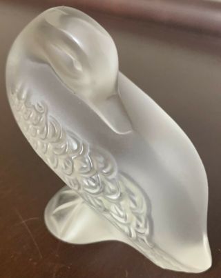 Lalique Crystal France Naughty Duck Sign Canard Espiegle Motif 1207500 Figure