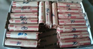 34 Rolls Of Copper Lincoln Pennies 1960 