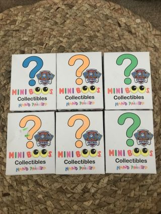 6 Ty Paw Patrol Mini Boos Collectibles Hand Painted Blind Packs