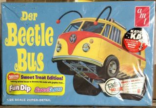 Der Beetle Bus Amt 1/25 Scale Plastic Model Kit Vw Volkswagen