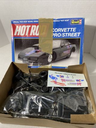 1987 Revell Hot Rod 1:25 Scale Model Kit 7157 - Corvette Pro Street - Bag