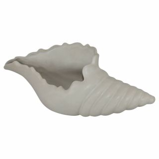 Van Briggle Pottery Matte White Large Conch Shell Planter