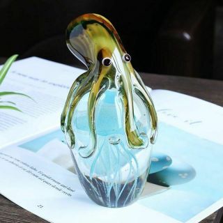 Jellyfish & Octopus Animal Figurine Art Glass Crafts Table Wedding Home Gift 2