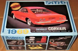 Box/sealed Parts Amt 1969 Chevy Corvair Monza Sport Coupe 1/25 Model Car Kit