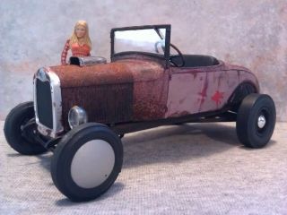 Adult Built 1/25 Scale Ford Model A Post War Hot Rod.