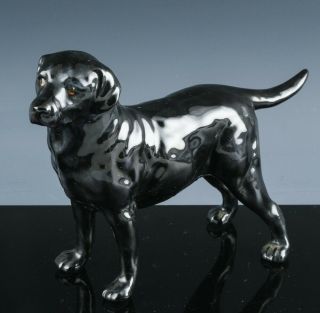 Handsome Royal Doulton Black Labrador Retriever Dog Hn 2667 Figurine - Retired