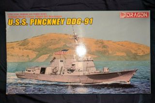 Dragon 1/700 Uss Pinckney Ddg 91 Arleigh Burke Class Destroyer Model