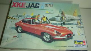 Revell 0556 Jaguar Xke Coupe Kit 1/25 Kit Nib Si Mcm