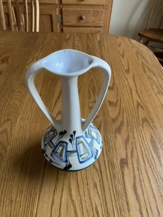 Vintage Harsa Ceramic Double Handled Vase From Israel
