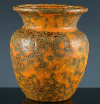 Great Vintage Mcm Royal Haeger American Art Pottery Orange Peel Lava Glaze Vase